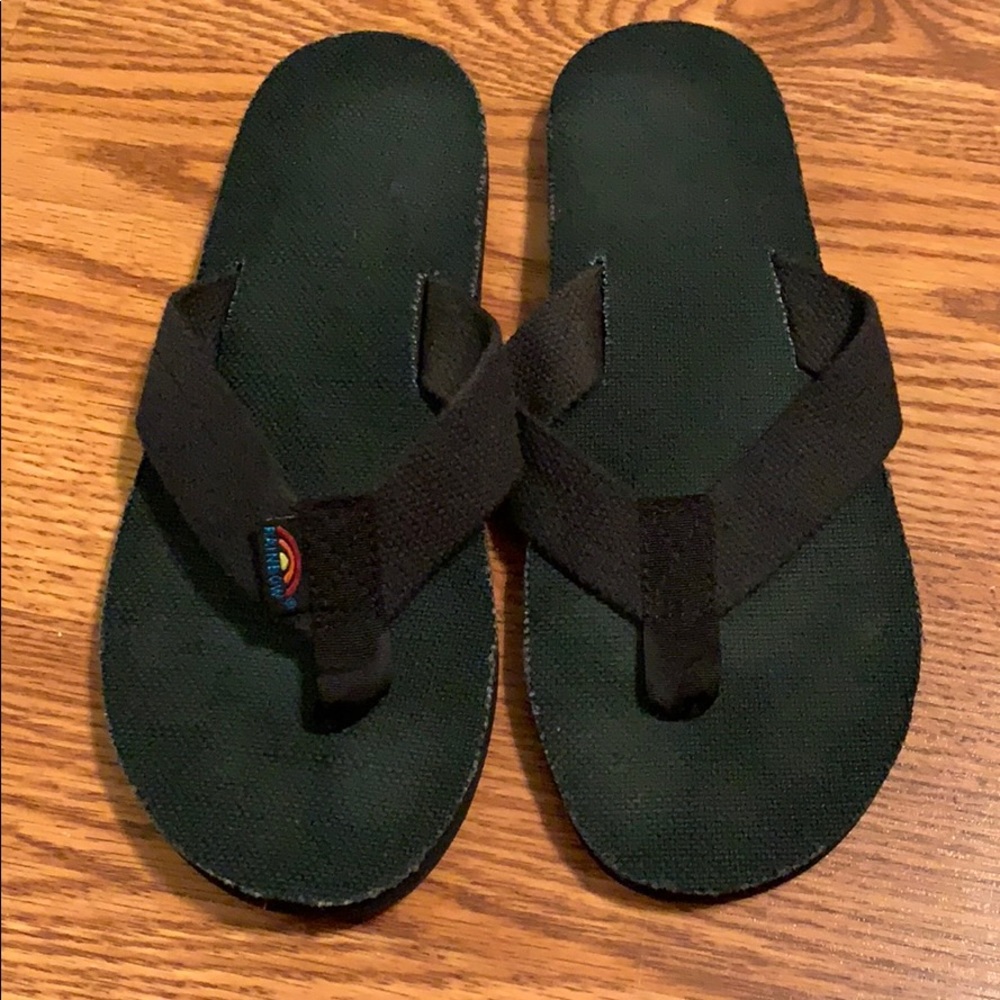 Rainbow flip flops